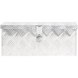  Kutija za pohranu srebrna 50 x 15 x 20,5 cm aluminijska | shoptok.hr