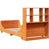 vidaXL Knjižna postelja brez vzmetnice vošč. rjava 90x200 cm trden les | Shoptok.si