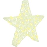 vidaXL 3D Zvijezda Topla bijela 55 x 53.5 x 10 cm Akril | shoptok.hr