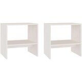 vidaXL noćni ormarići 2 kom bijeli 40x30,5x40 cm od masivne borovine | shoptok.hr
