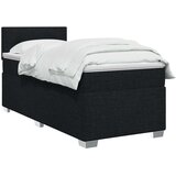  Boxspring krevet s madracem Crna 80 x 200 cm Tkanina - Crna 80 x 200 cm Prošiveno gumbima | shoptok.hr