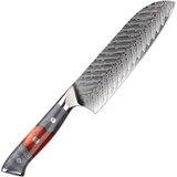  Damaskovski kuhinjski nož YA-37554 - Santoku / Crvena / Siva KP37554 | shoptok.hr