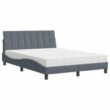 vidaXL Postelja z vzmetnico temno siva 120x200 cm žamet, (21165983) Cene