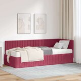  Kutni krevetni okvir s madracem 2 kom. Vinska crvena 80 x 200 cm | Shoptok.si