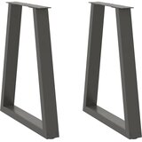  Noge za blagovaonski stol V-oblika 2 kom antracit 50x(72-73,3) cm čelik | shoptok.hr