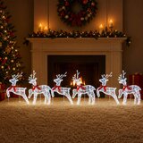  Božićni irvas 6 kom. 80 LED lampica Hladno bijela | shoptok.hr