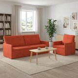  Set sofe 2 pcs Crvena narančasta Kordura tekstil - Crvena narančasta 1-sjedalni + 3-sjedalni (180 cm) | shoptok.hr