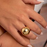  Prsten s velikom glatkom kuglom, pozlata 14 k | shoptok.hr