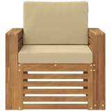  Set vanjskih sofa s jastukom Prirodna 79 x 63 x 73 cm - Prirodno i bež Široka ravnina | shoptok.hr