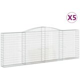  Lučne gabionske košare 5 kom 400x30x40/60 cm pocinčano željezo | shoptok.hr
