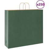  Papirnate vrećice 250 kom s ručkama zelene 54x15x49 cm | shoptok.hr