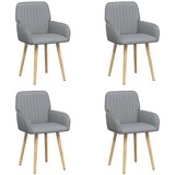  Trpezarijske stolice 4 pcs Tkanina Svjetlosiva | Eponuda.com