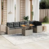  7-dijelni set vrtnih sofa sivi od poliratana | shoptok.hr
