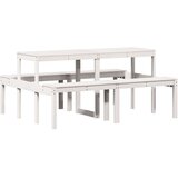  Stol za piknik bijeli 160 x 134 x 75 cm od masivne borovine | shoptok.hr