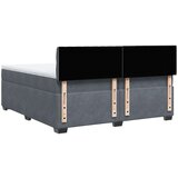 vidaXL Krevet s oprugama i madracem tamnosivi 200x200 cm baršunasti | shoptok.hr