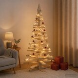  Drveno božićno drvce KOTKA 150 cm Masivna borovina Prirodno | shoptok.hr
