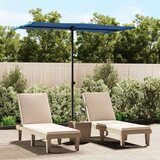 vidaXL Zunanji senčnik z aluminijastim drogom 180x130 cm sinje moder | Shoptok.si