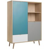 MID.YOU VISOKA KOMODA, siva, bela, barve hrasta, barve petroleja | Shoptok.si
