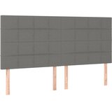  Uzglavlje tamno sivo 160x5x118/128 cm tkanina | shoptok.hr