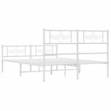  Metalni okvir kreveta uzglavlje i podnožje bijeli 120x200 cm | shoptok.hr