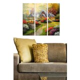 Wallity MDF1005944 multicolor decorative mdf painting (3 pieces) Cene