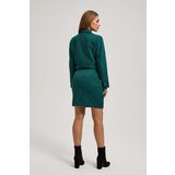 Marisse Emerald Tweed Skirt With Decorative Buttons | shoptok.hr