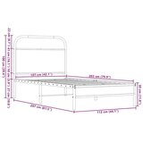  Okvir kreveta bez madraca smeđa boja hrasta 107x203 cm drveni | shoptok.hr