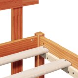  Krevetni okvir s uzglavljem Vosak Smeđa 90x200 cm od punog bora | shoptok.hr