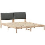  Okvir kreveta smeđe i tamnosivo 200 x 200 cm Masivna borovina | shoptok.hr