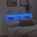 Ormarić za uzglavlje s LED svjetlima bijeli 160 x 17 x 102 cm | Eponuda.com