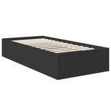  Krevetna konstrukcija Crna 90 x 190 cm Konstruirano drvo | shoptok.hr