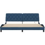 Okvir kreveta s LED-om bez madraca plavi 200x200 cm od tkanine | Eponuda.ba