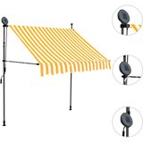 Tenda na ručno uvlačenje LED 150 cm bijelo-narančasta | Eponuda.com