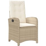  3-dijelni vrtni blagovaonski set od poliratana s jastucima bež 80 cm table length | shoptok.hr