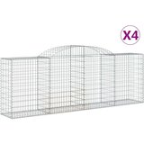  Lučne gabionske košare 4 kom 300x50x100/120cm pocinčano željezo | shoptok.hr