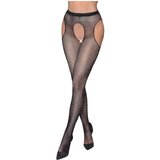 Cottelli Legwear - Otvorene sjajne mrežaste tajice - crne (SL) | shoptok.hr