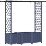  Povišeni krevet s mrežom i krovom Sivi 162,5 x 40 x 138 cm PP | shoptok.hr