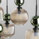  Visilica na sajli SOPHIA 8xE14/10W/230V crna/zelena/zadimljeno bež | Eponuda.com