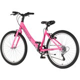 Venssini bicikl junior 24 parma alu 24" alu 14" v-brake 6 brzina 132-155cm (xs) roze 1242055 Cene