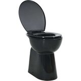 Brez Visoka WC školjka brez roba počasno zapiranje 7 cm višja črna | Shoptok.si