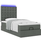 vidaXL Otomanski okvir kreveta s madraca tamnosivi 90x190cm tkanine | shoptok.hr