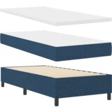  Kutna Krevetna Podloga s Madracem Plava 80x200 cm Tkanina | shoptok.hr