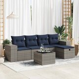 vidaXL 6-dijelni set vrtnih sofa od poliratana s jastucima sivi | shoptok.hr