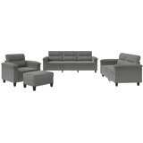  4-dijelni set sofa s jastucima tamnosivi od mikrovlakana | shoptok.hr