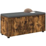  Klupa za hodnik s jastukom Dimljeni hrast 100 x 38 x 46 cm | shoptok.hr