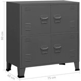 vidaXL industrijska arhivska omarica antracitna 75x40x80 cm jeklo | Shoptok.si