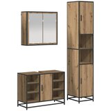 vidaXL Komplet pohištva za kopalnico z vrati 3 pcs artisan hrast, (5000092984) Cene