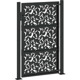 vidaXL Vrtna vrata crna 105x155 cm dizajn čeličnih listova | shoptok.hr