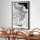  Slika - City Plan: Gdansk (1 Part) Vertical 60x90 U crnom drvenom okviru | shoptok.hr
