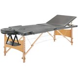  Stol za masažu s 3 zone i drvenim okvirom antracit 186 x 68 cm | Eponuda.com